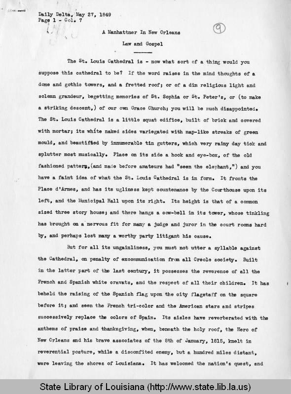 Account of New Orleans