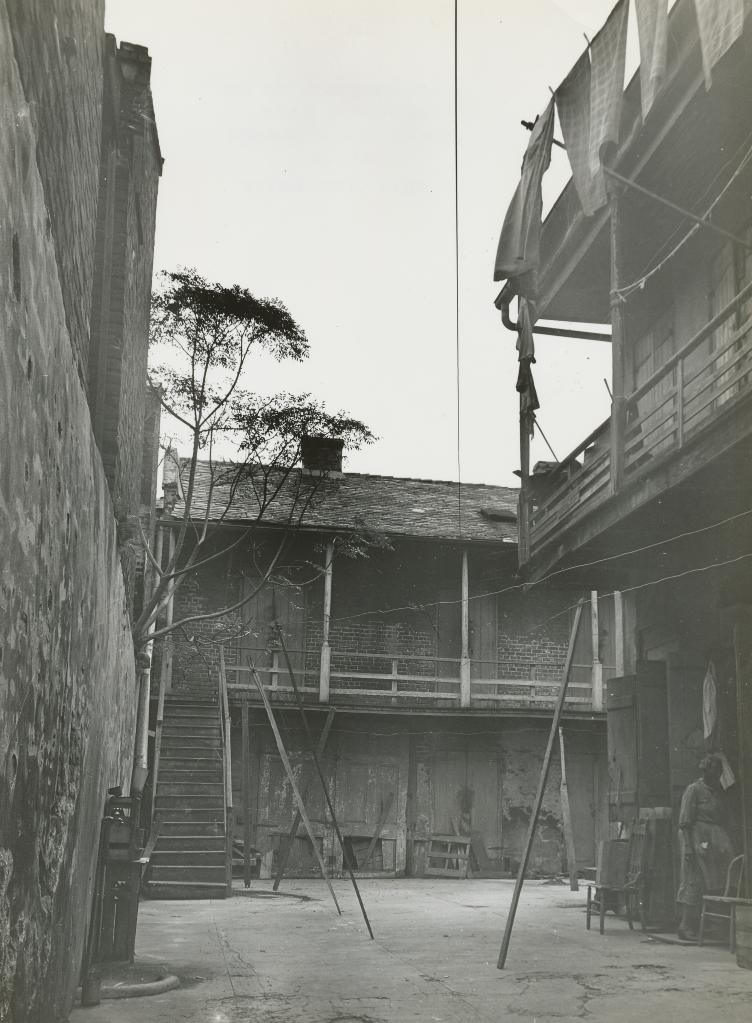 Rear view of 1014 Dumaine Street, thought to date to the late 1940s or 1950s.