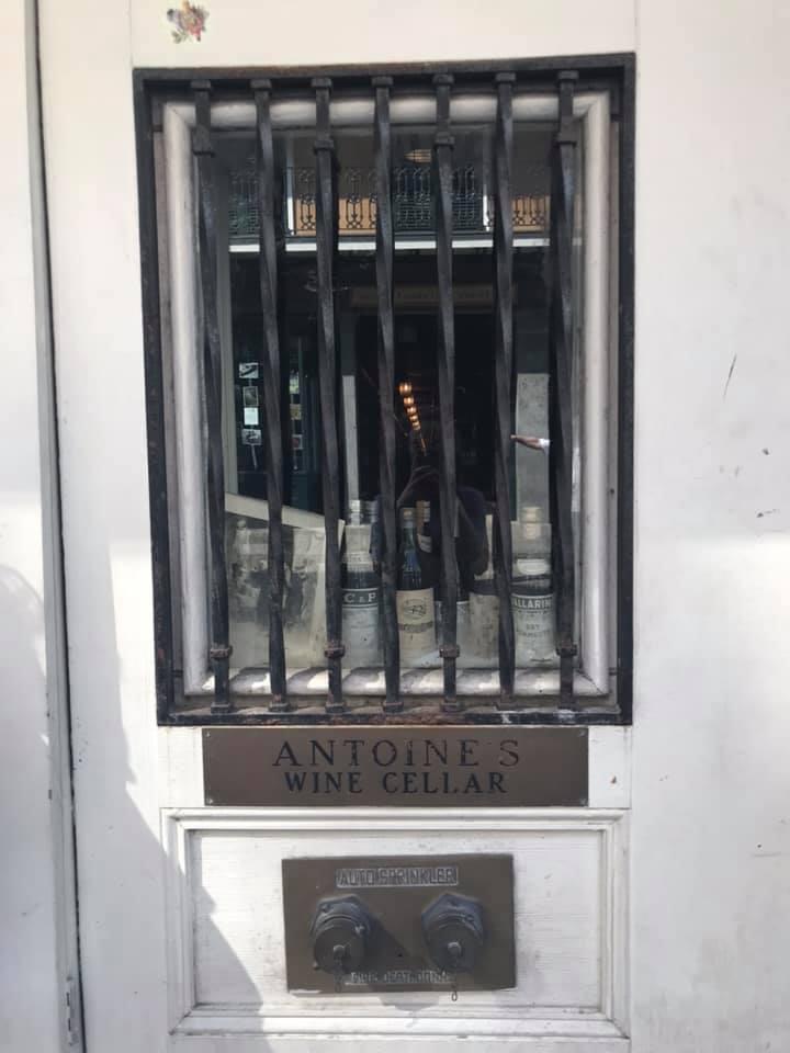Window into Antoine's Wine Cellar