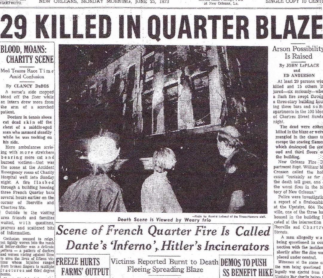Upstairs Lounge Fire, 1973: News Coverage