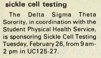 Delta Sigma Theta Sickle Cell Testing.
