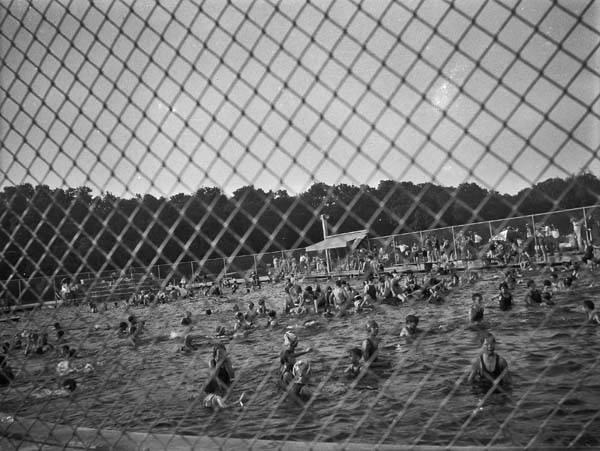 Crowded City Park pool