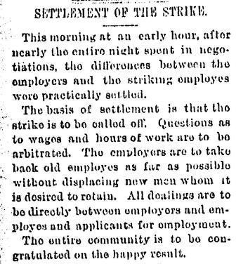 Newspaper Coverage of Strike