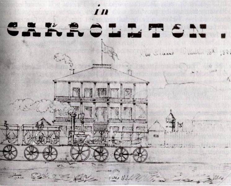 Rendering of an Early Carrollton Streetcar