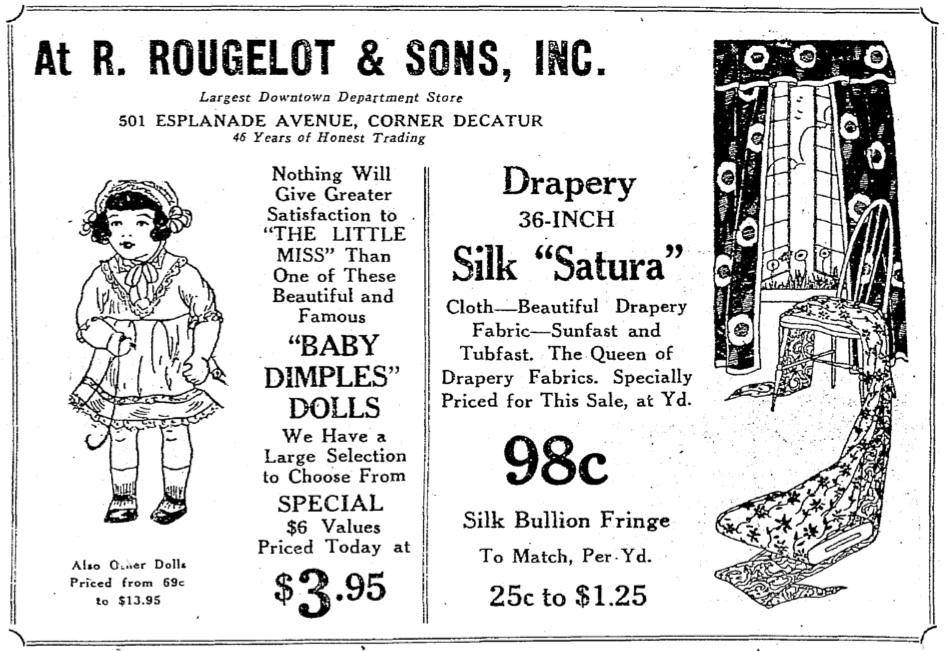 December 1927 Newspaper Ad