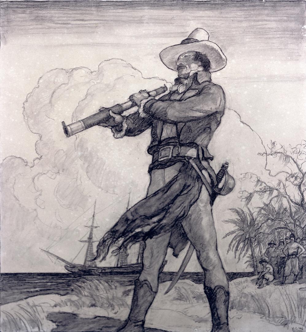 Buccaneer, by Newell Convers Wyeth, c. 1940.