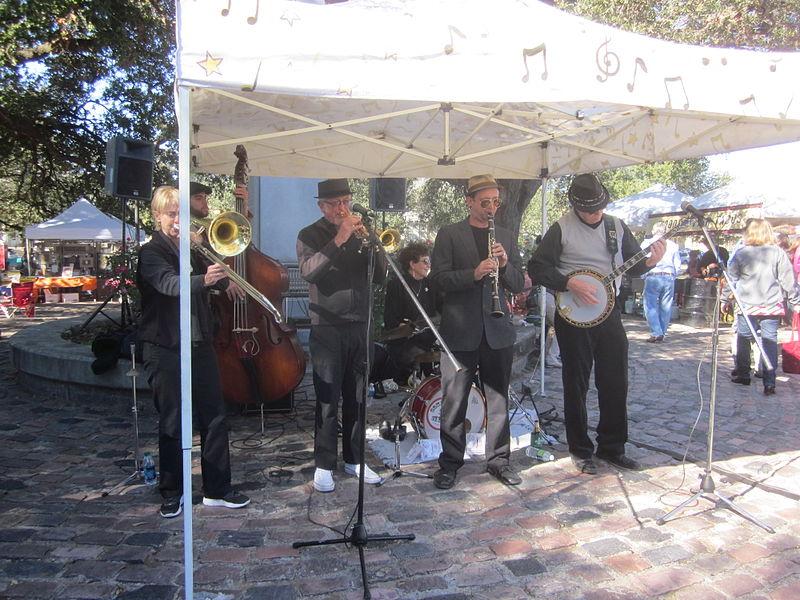 "Some Like It Hot" jazz band playing in Palmer Park.