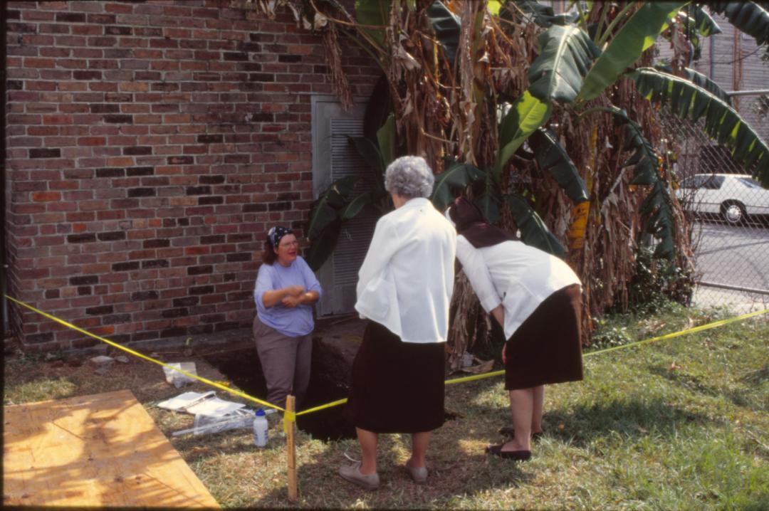 Visitors to St. Augustine Site Observe Excavations in Progress