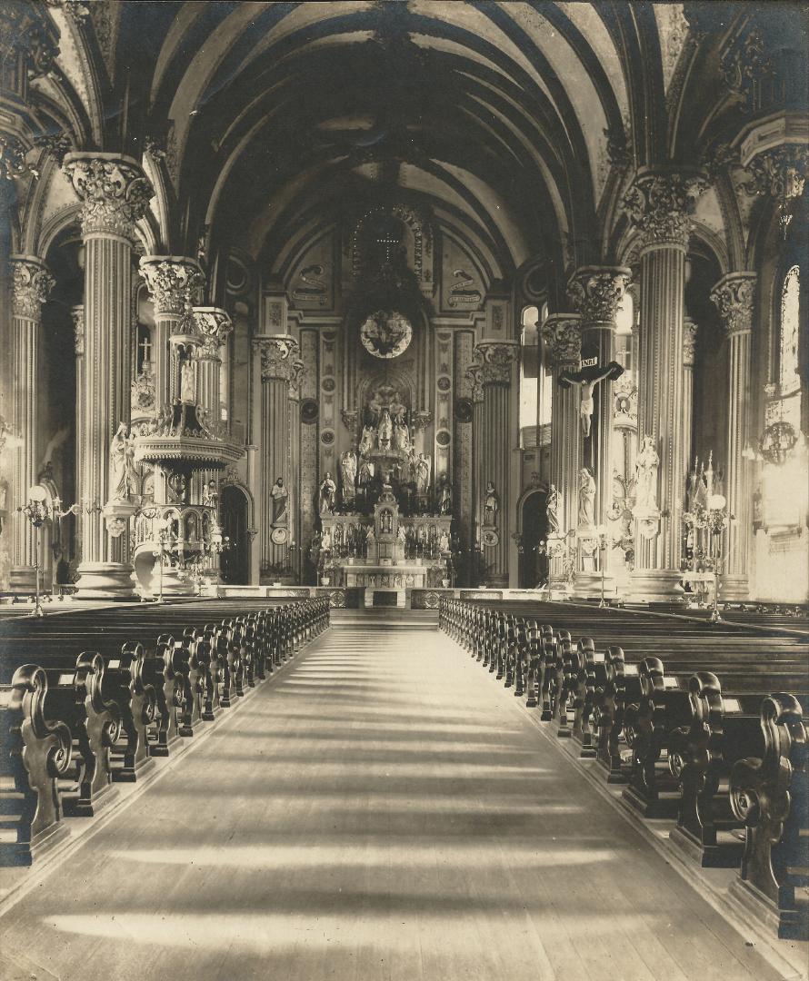 Historic image of St. Mary's Sanctuary by photographer Edward Claudel.