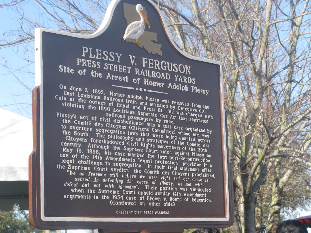 Plessy Historical Marker