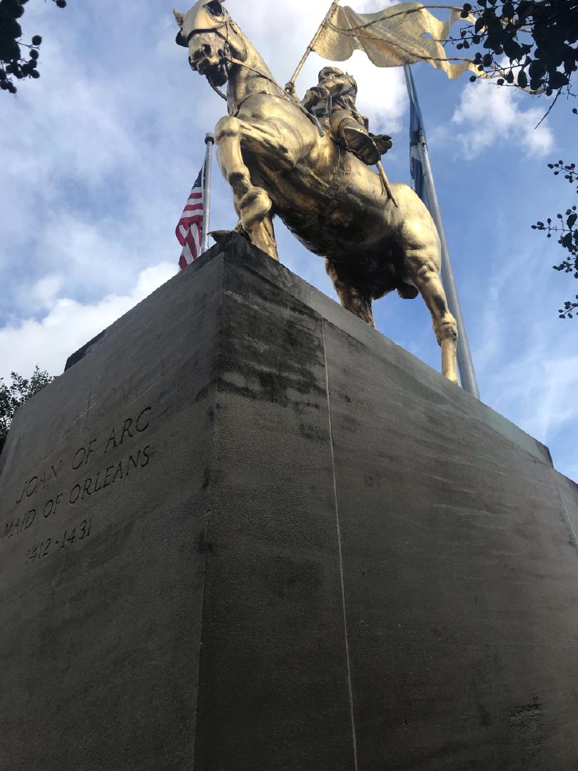 Side View of Joan of Arc Statue