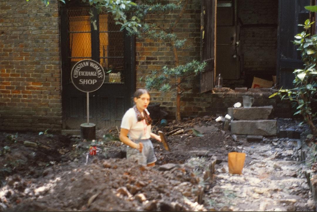 Student in Excavation Unit