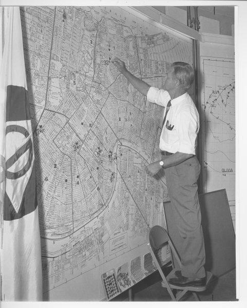 Wall Map in Command Center