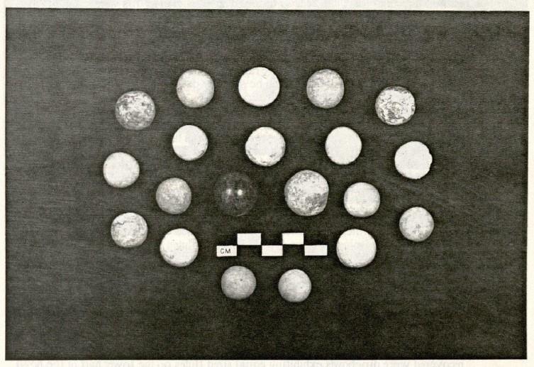 Marbles from Cabildo excavations.