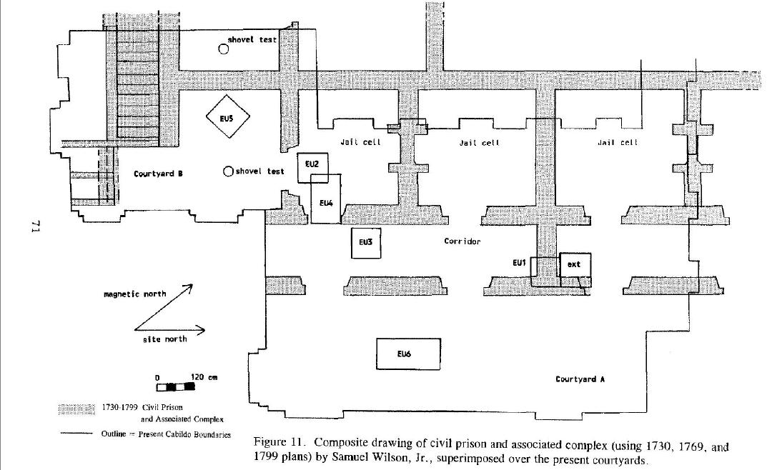 Composite drawing of civil prison and excavation units planned by ESI.