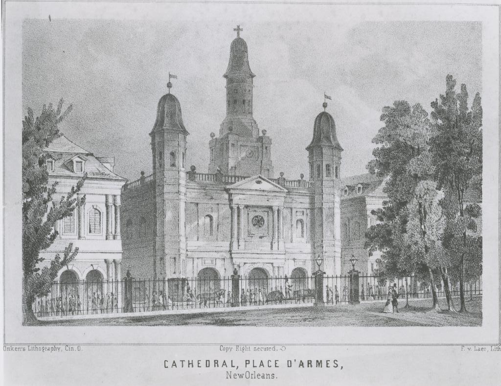 St. Louis Cathedral and Place D'Armes, 1847