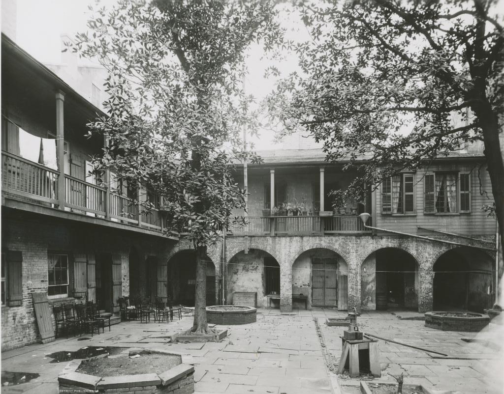 Courtyard of the Morphy Home, approximately 1910