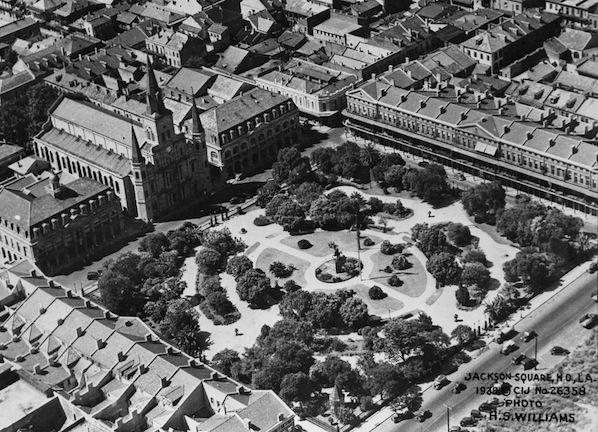 1938 aerial view of Jackson Square