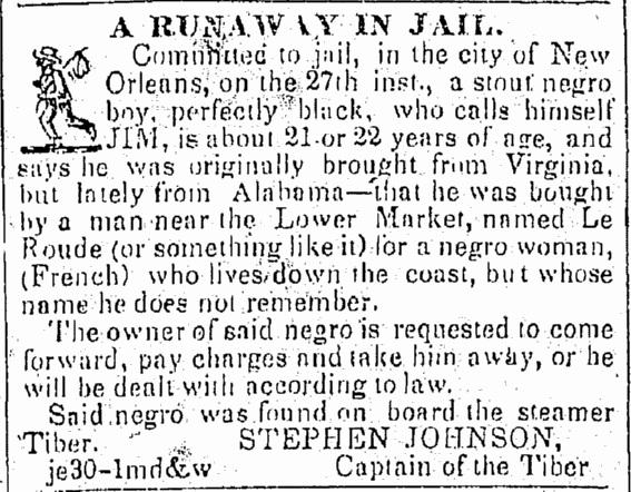 "Runaway Ad for Jim"