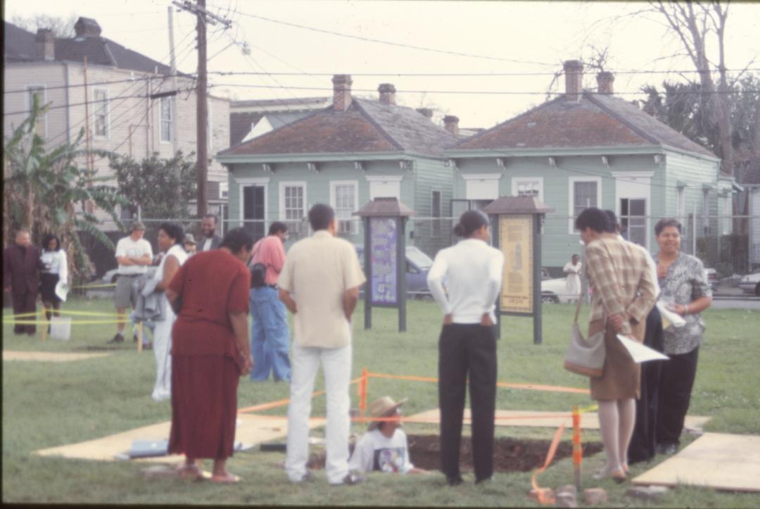 Visitors at St. Augustine Excavations, 1999