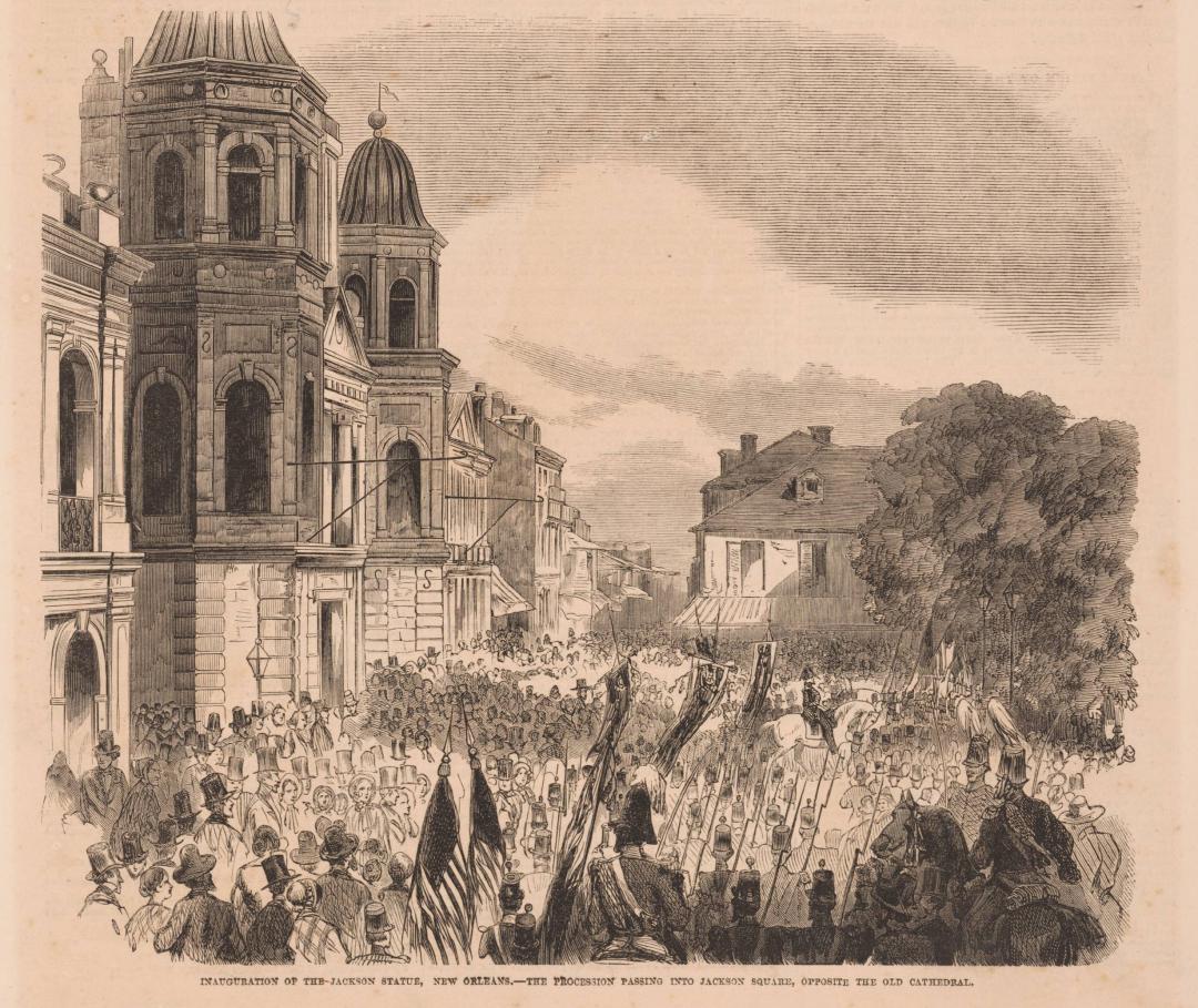 Jackson Square during the Battle of New Orleans