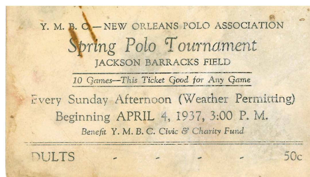 Polo Tournament Ticket, 1937