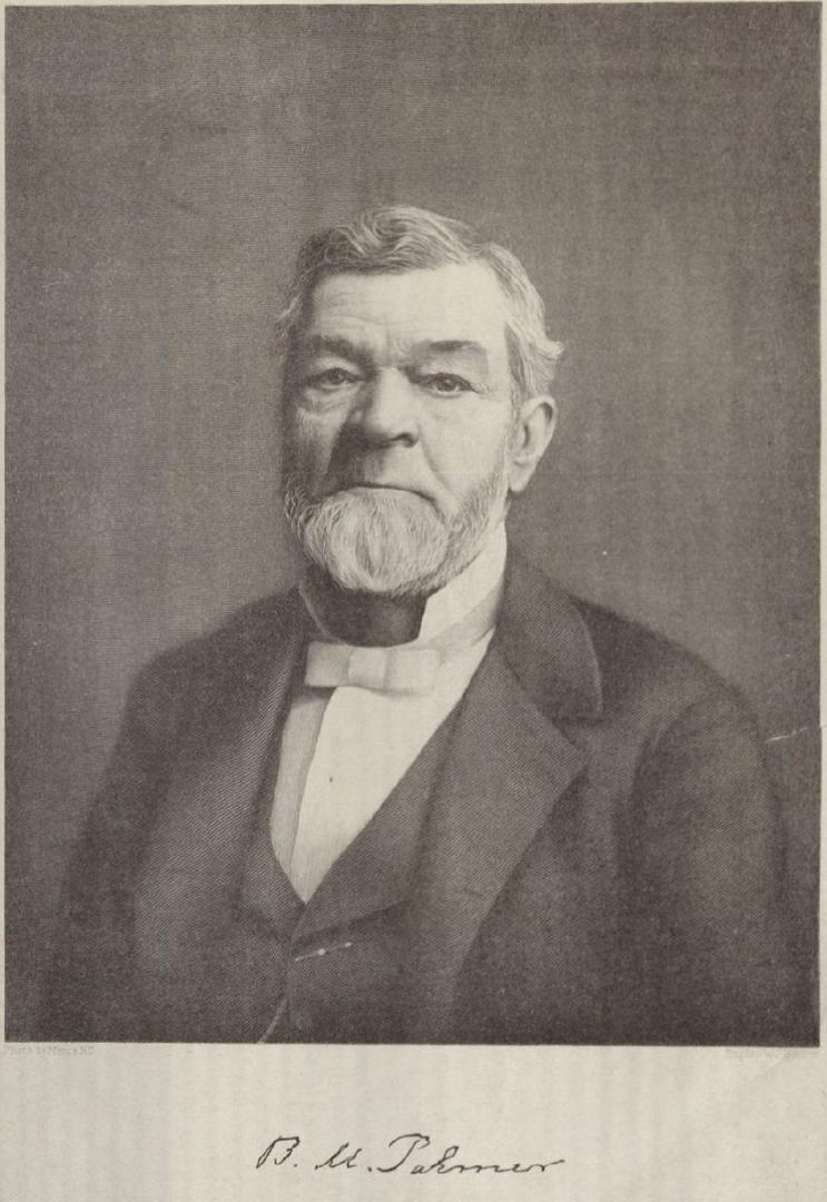 Photograph of Benjamin Palmer, Louisiana Historical Association Collection, Tulane University.