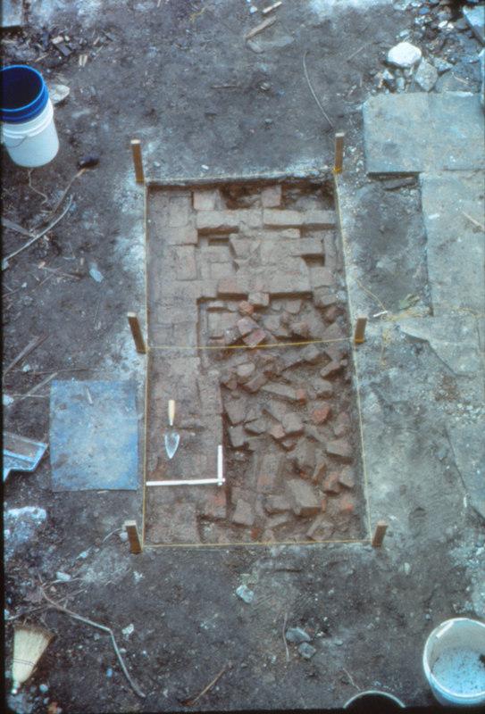 Excavations at the Cabildo: Wall foundations beneath courtyard