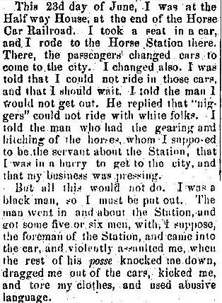 Previous Protests of Streetcar Segregation
