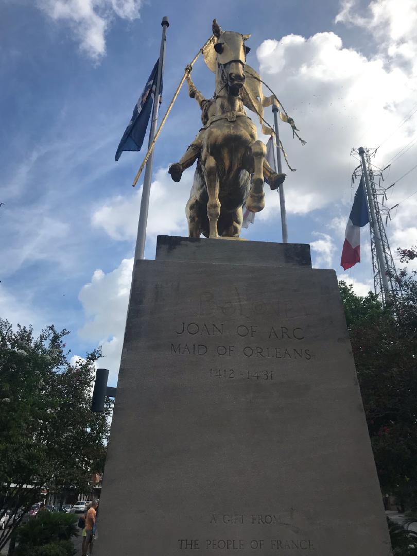 Lower View of Joan of Arc Statue