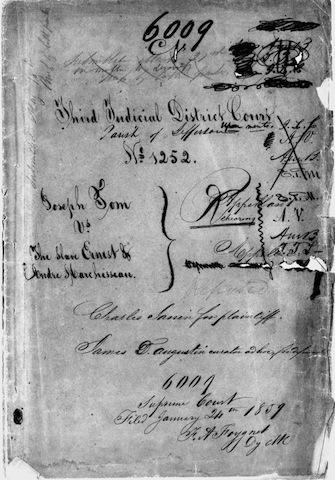 Joseph Tom v. The Slave Ernest