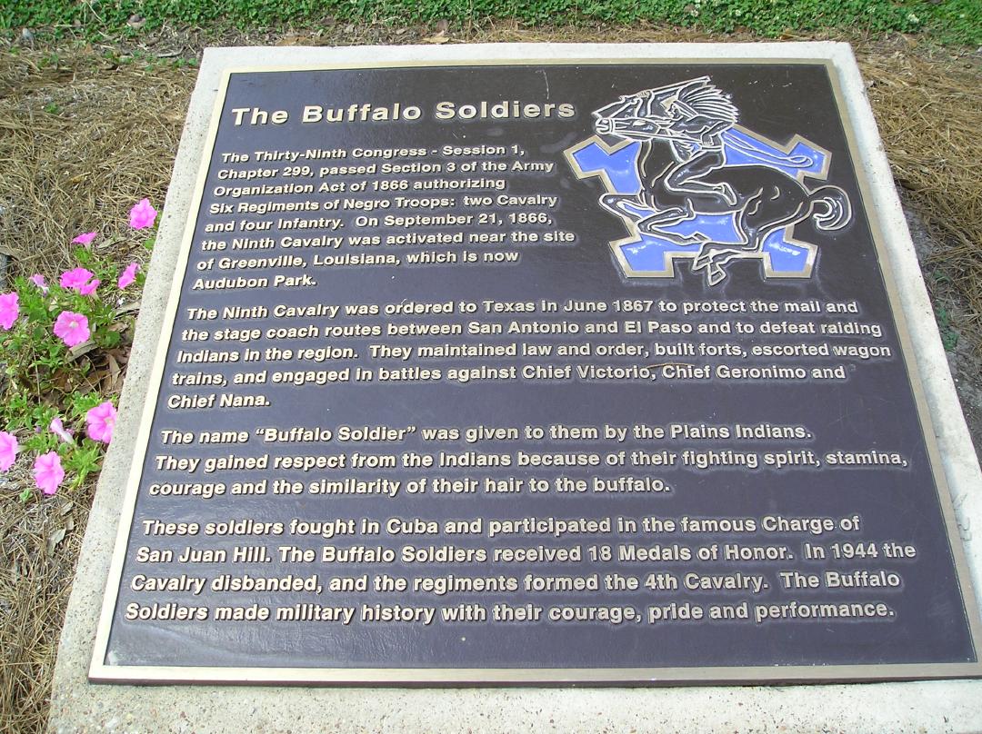 Buffalo Soldier plaque