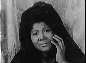 Close up of "Portrait of Mahalia Jackson."