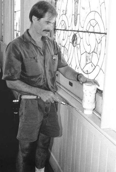 LSU Entomologist Gregg Henderson Checks Termite Bait Units