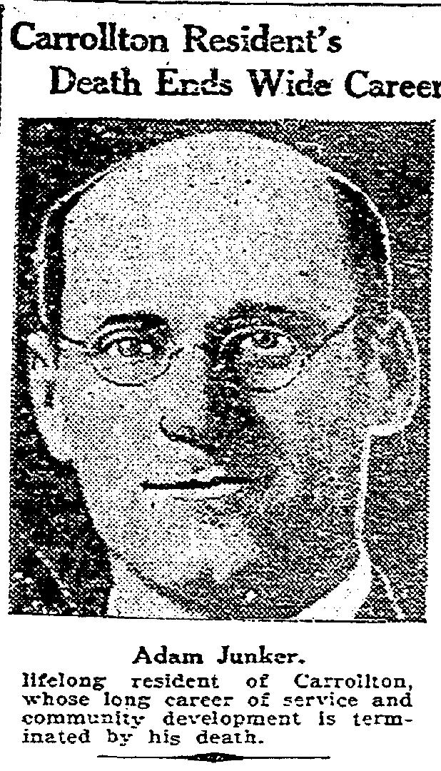 Picture of Adam Junker, the creator of Palmer Park.
Courtesy of the Times Picayune Nov. 17, 1924.