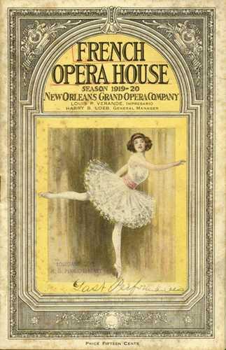"French Opera House Season 1919-20, Program."